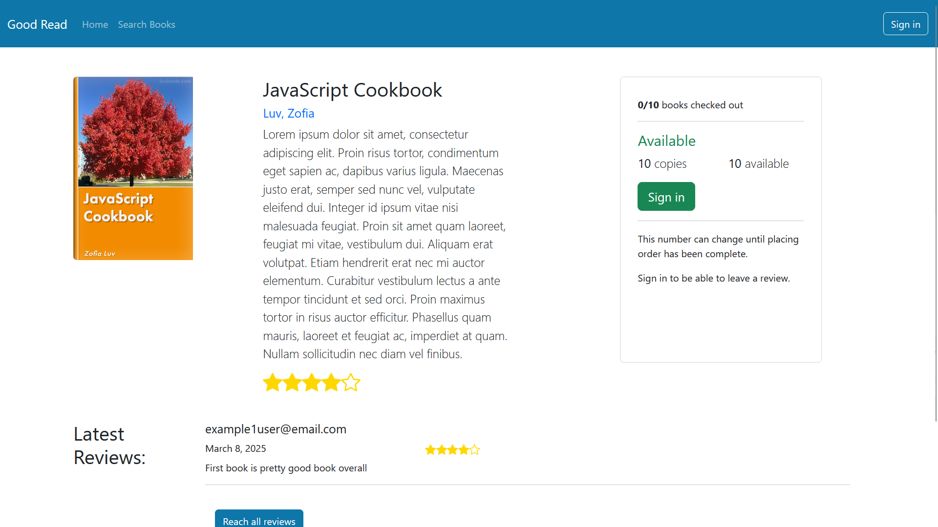 Library App Admin